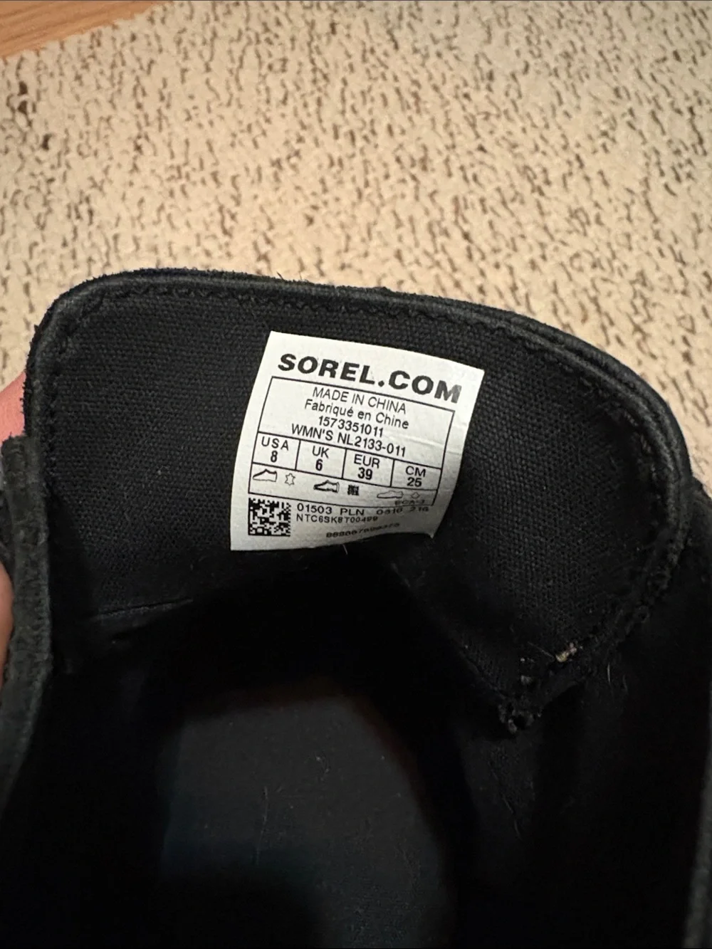 Sorel Black and Gum Lace-Up Women's Winter/Rain Boots